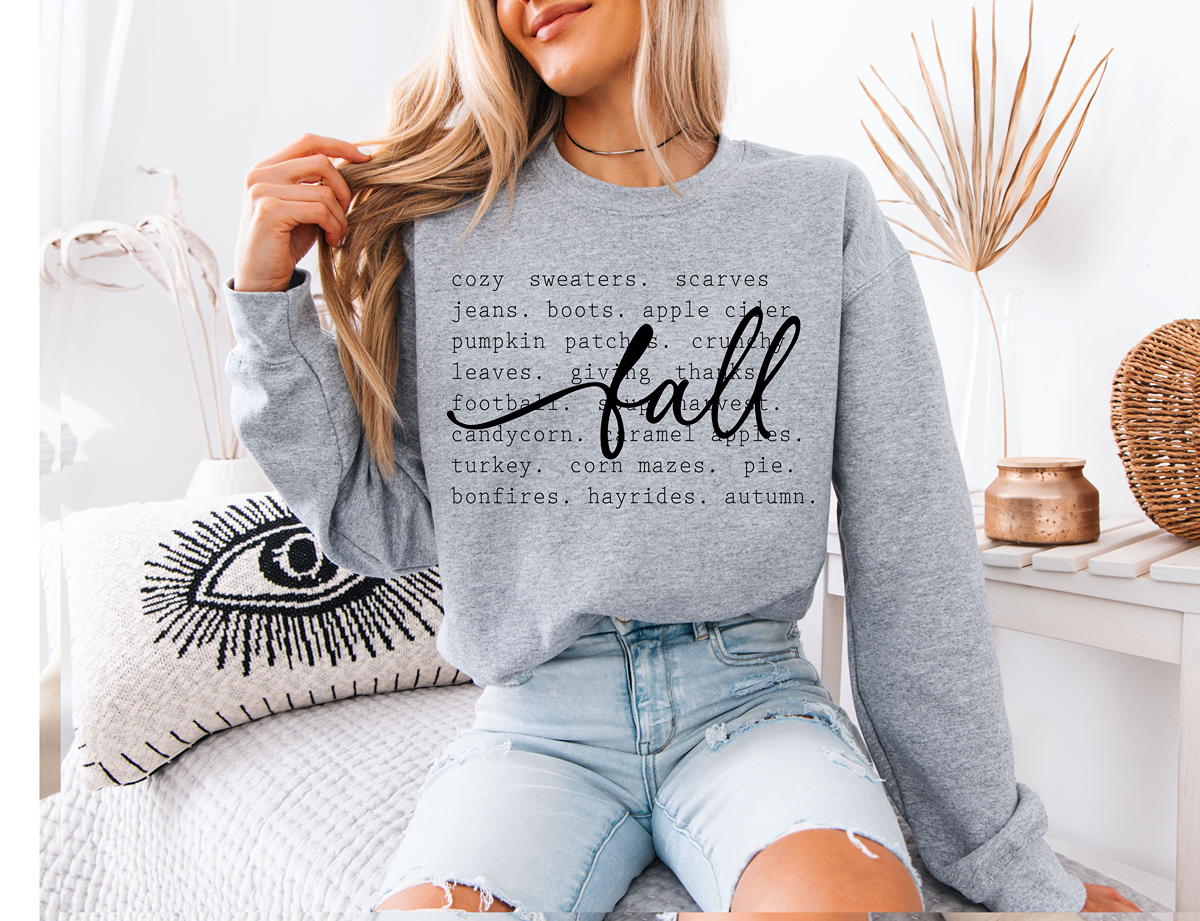 Cozy Fall Gildan 18000 Crewneck Sweatshirt