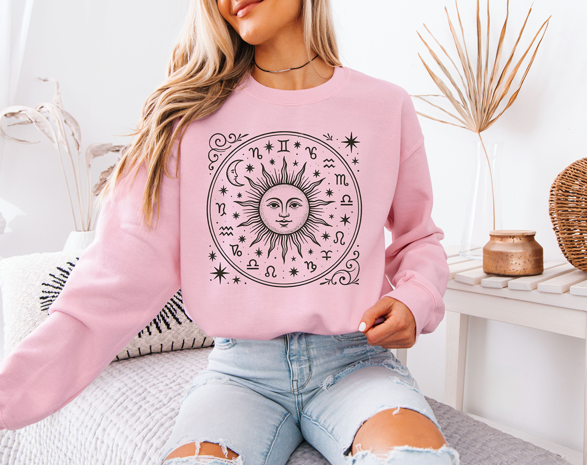 Celestial Gildan 18000 Astrology Crewneck Sweatshirt