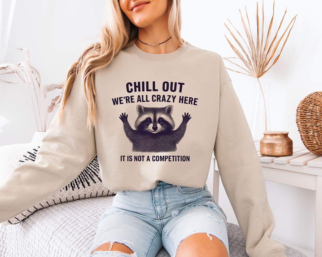 'Chill Out' Gildan 18000 Crewneck Sweatshirt