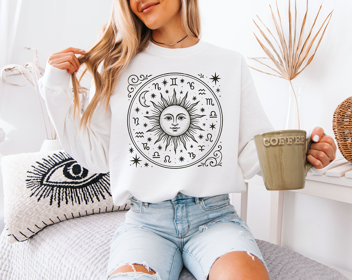 Celestial Gildan 18000 Astrology Crewneck Sweatshirt