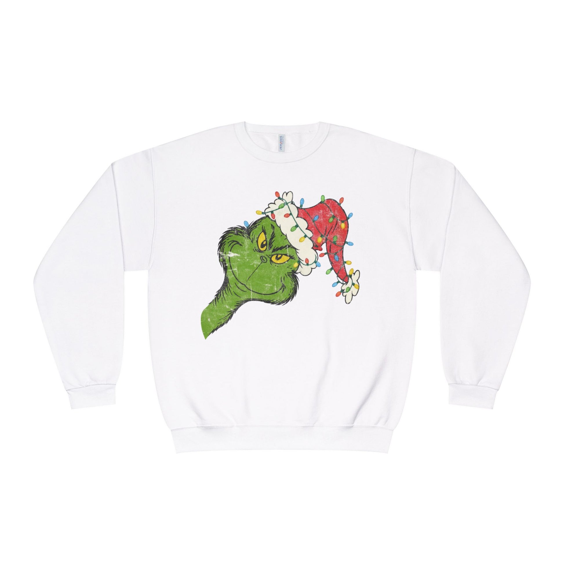 white grinch christmas sweatshirt