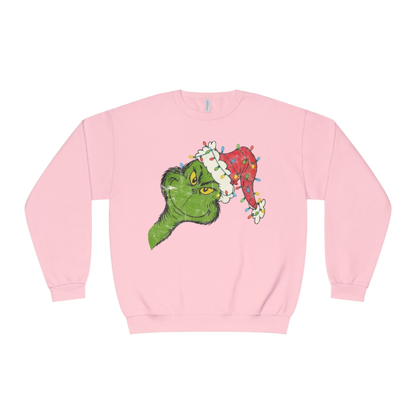 light pink grinch christmas sweatshirt