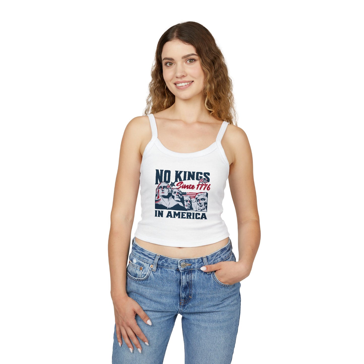 No Kings In America Bella+Canvas 1012 Spaghetti Strap Tank Top