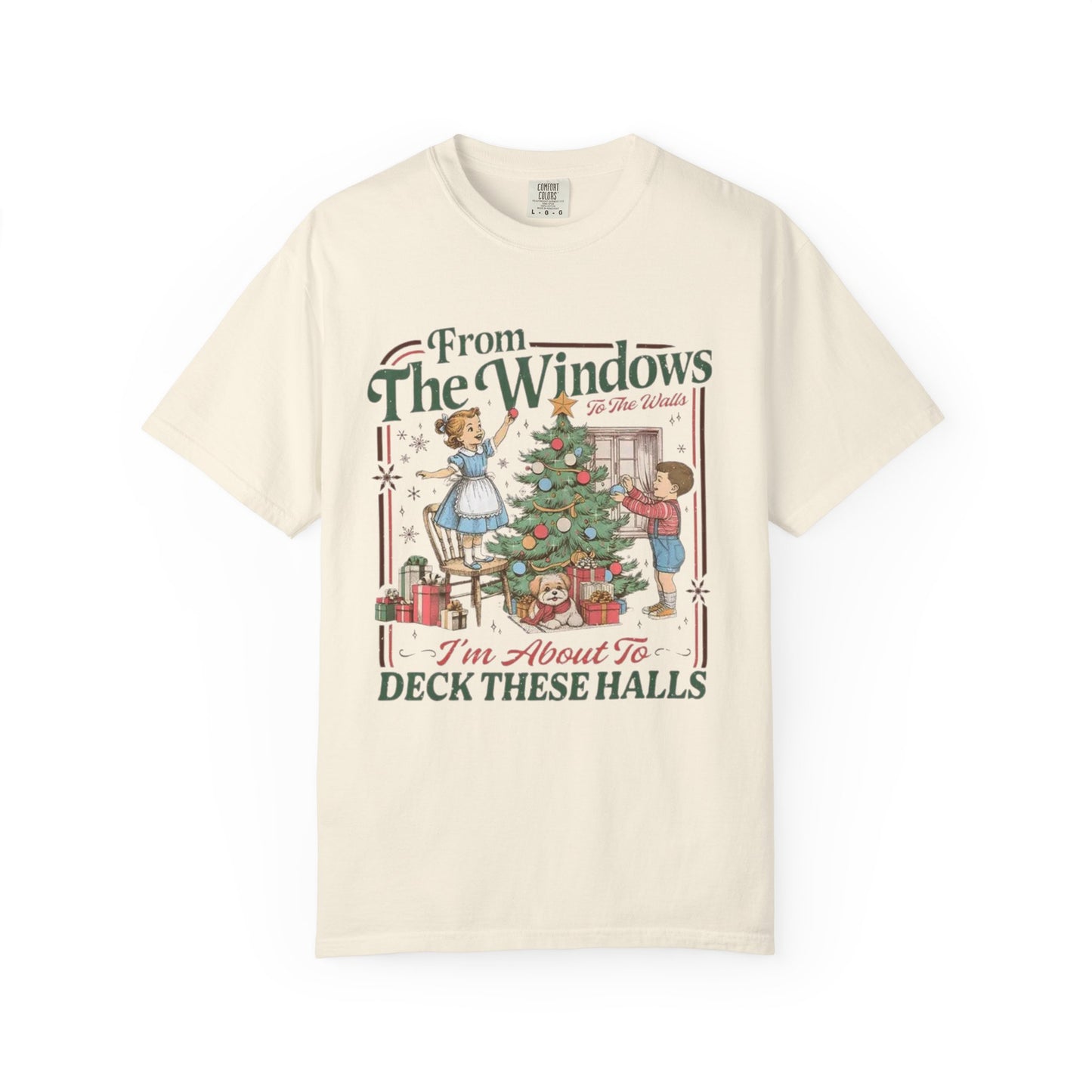 'Deck These Halls' Comfort Colors 1717 Tee