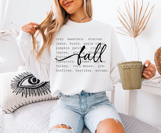 woman wearing an oversized fall sweatshirt