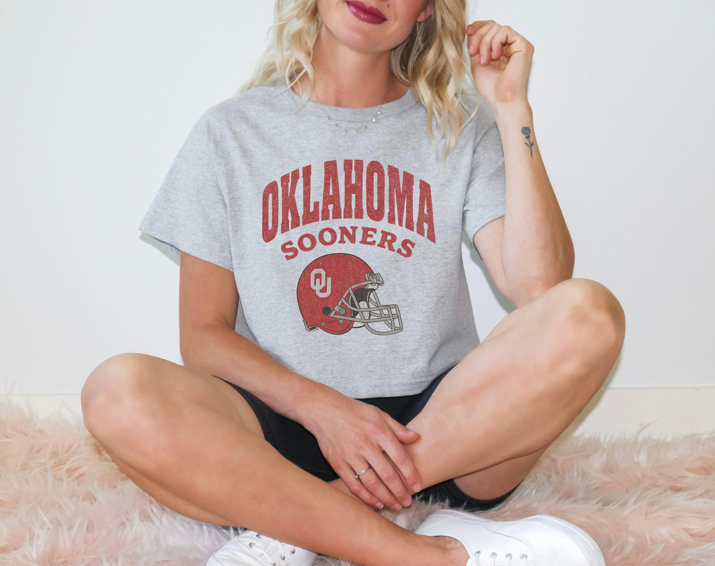 Oklahoma Sooners Champion T453W Women's Crop Top