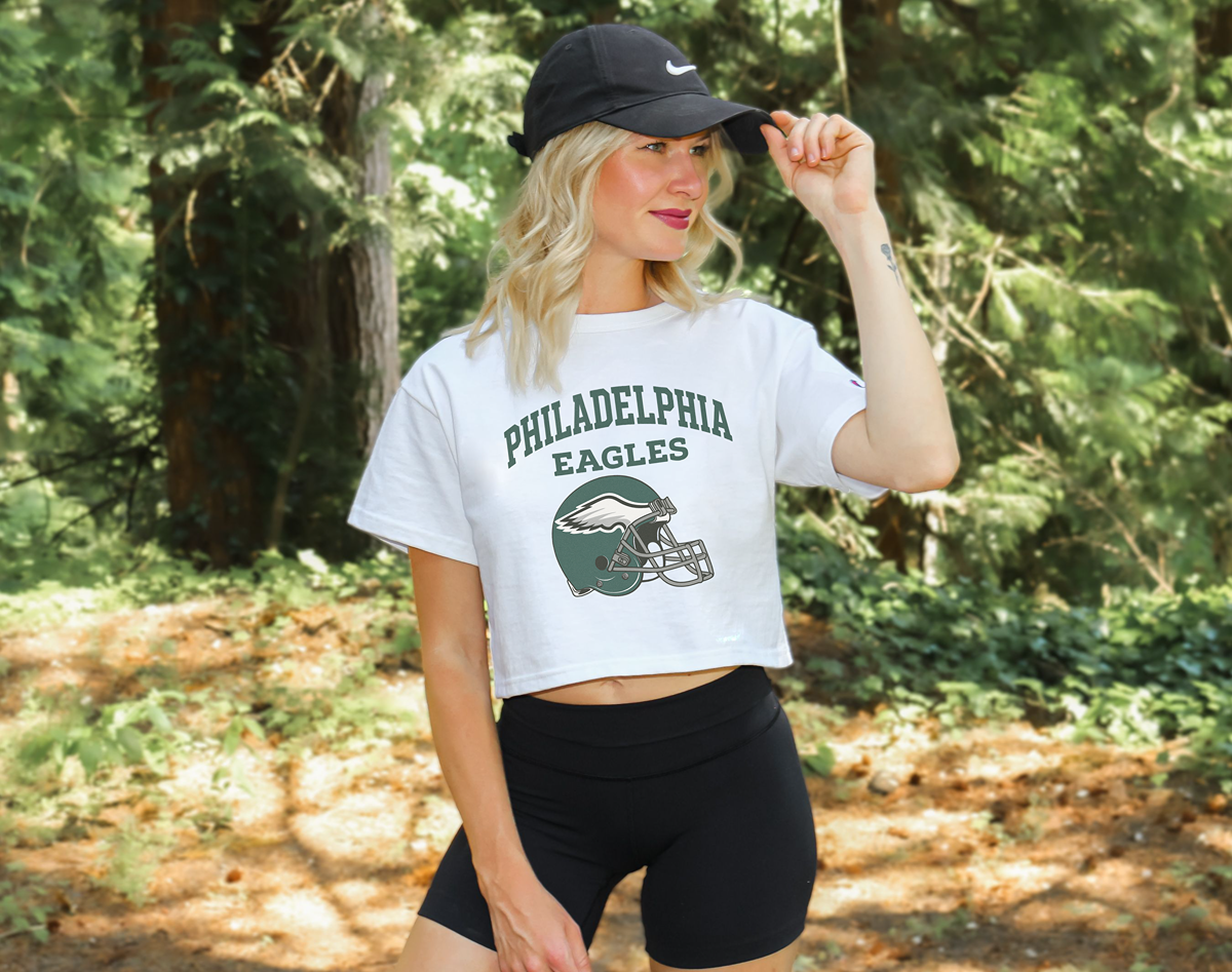 Champion T453W Philadelphia Eagles Women's Crop Top T-Shirt