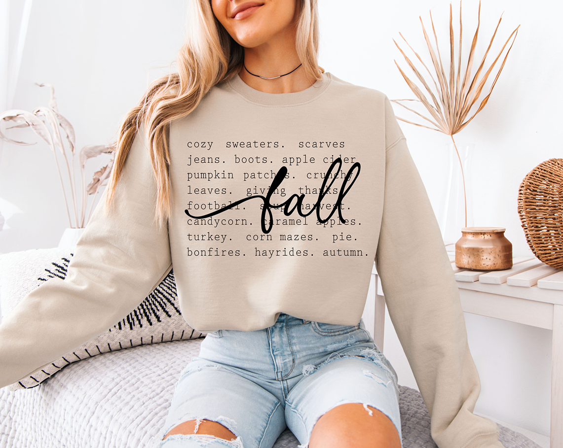 Cozy Fall Gildan 18000 Crewneck Sweatshirt