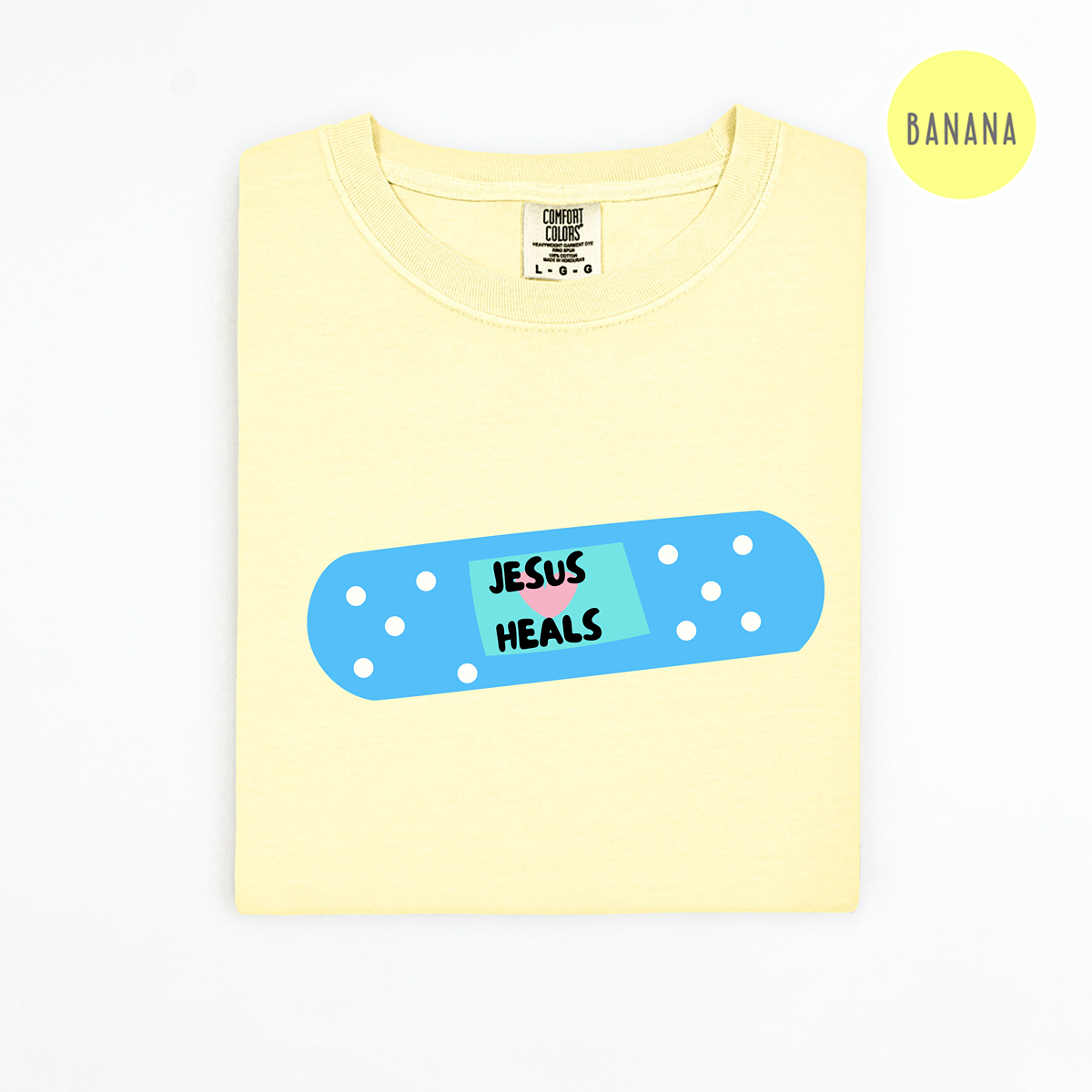 Jesus Heals Band-Aid Comfort Colors T-Shirt