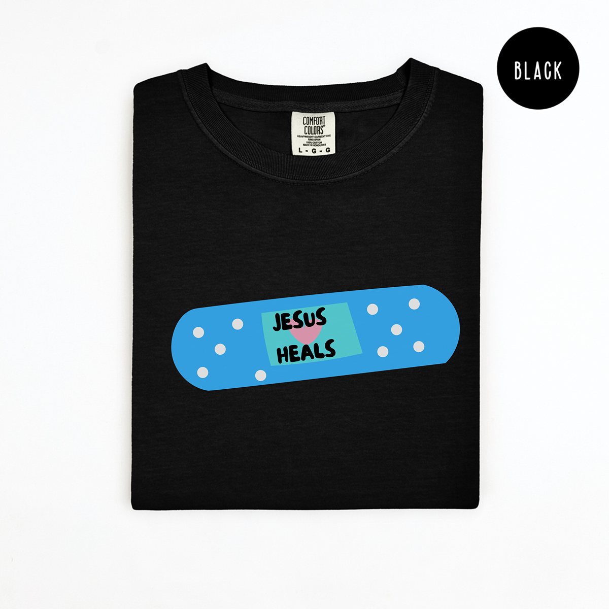 Jesus Heals Band-Aid Comfort Colors T-Shirt