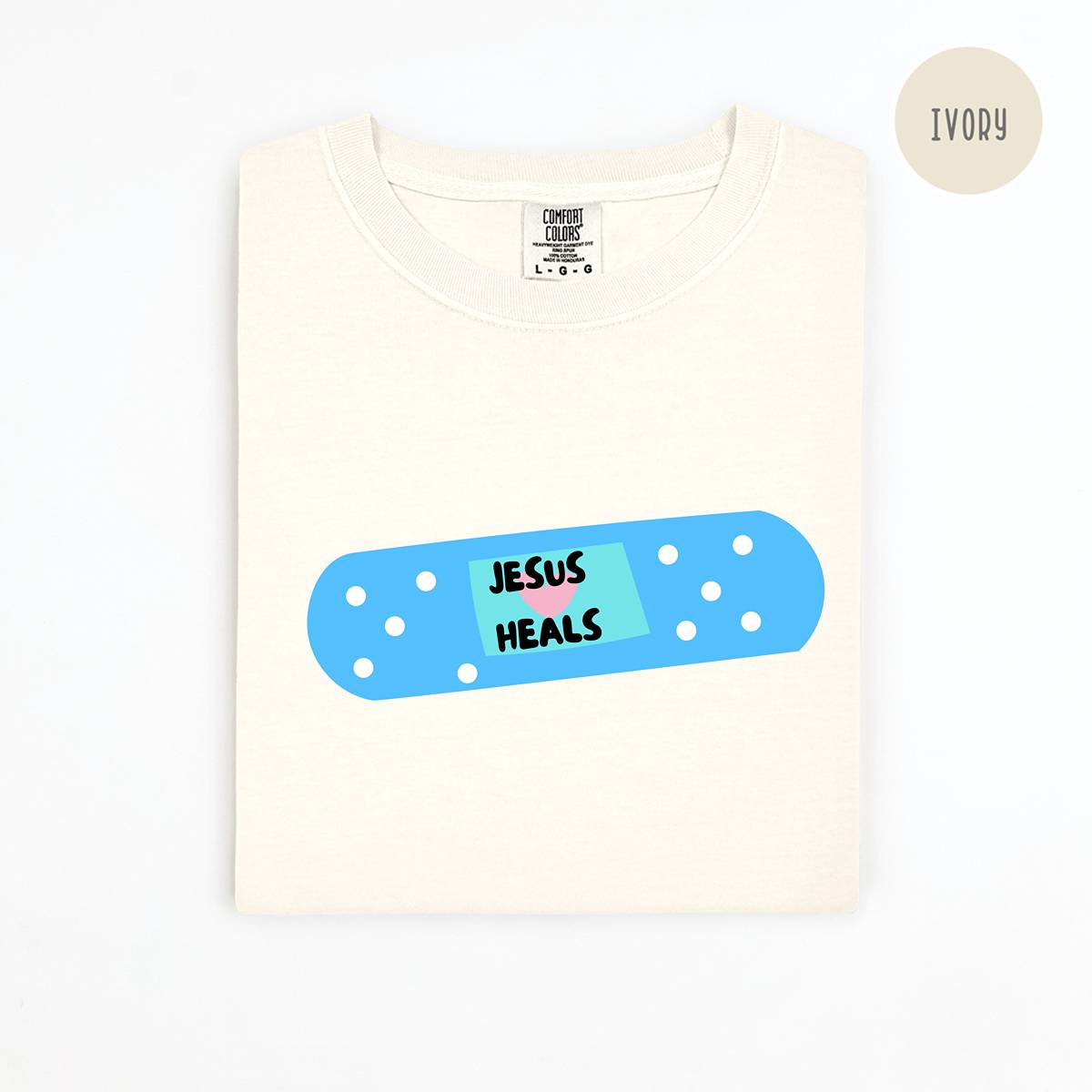 Jesus Heals Band-Aid Comfort Colors T-Shirt