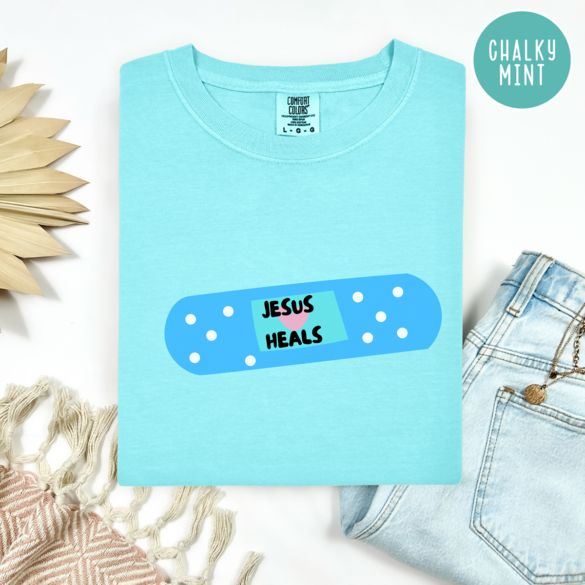 Jesus Heals Band-Aid Comfort Colors T-Shirt