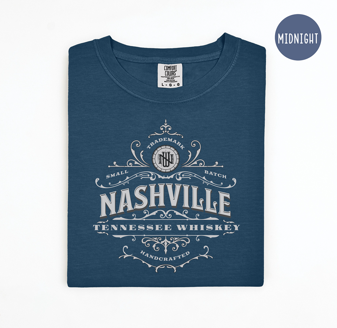 Comfort Colors 1717 Nashville Tennessee Whiskey Unisex T-Shirt