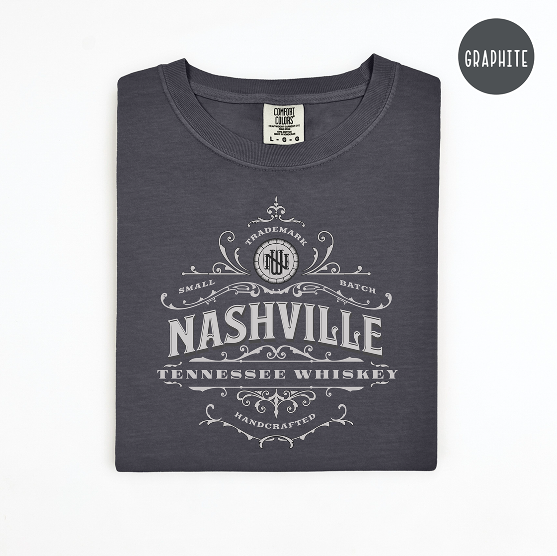 Comfort Colors 1717 Nashville Tennessee Whiskey Unisex T-Shirt