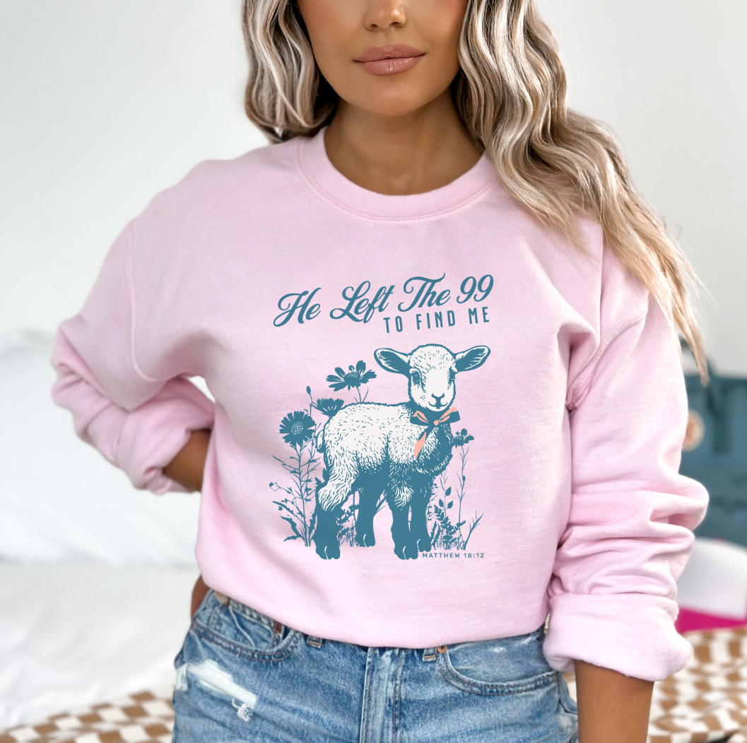 'He Left The 99' JERZEES 562MR Crewneck Sweatshirt